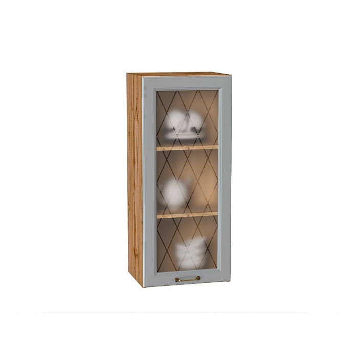 Шкаф верхний с 1-ой остекленной дверцей Ницца