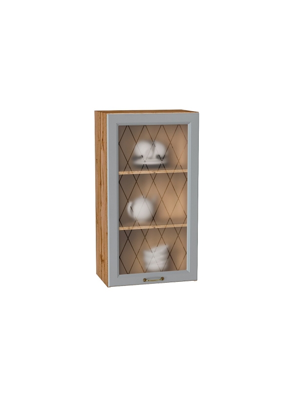 Шкаф верхний с 1-ой остекленной дверцей Ницца