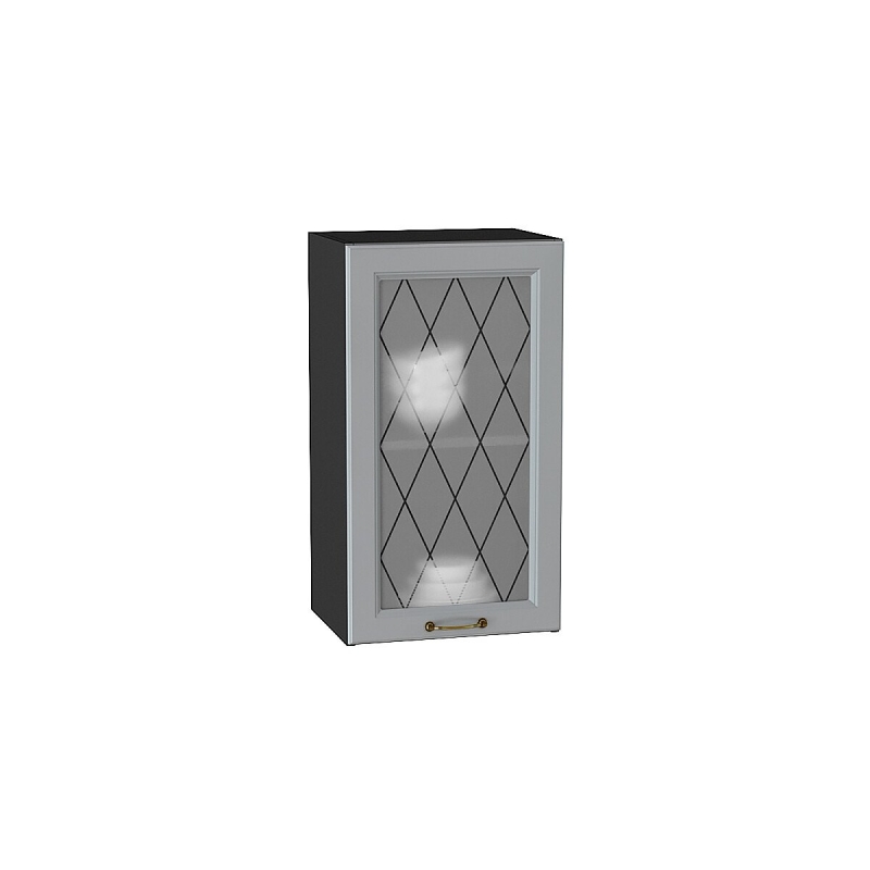 Шкаф верхний с 1-ой остекленной дверцей Ницца