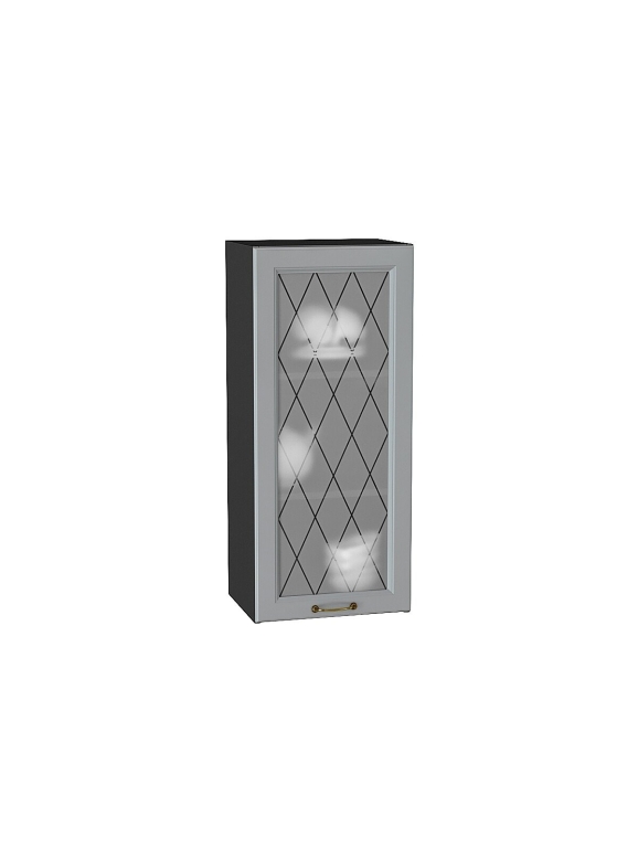 Шкаф верхний с 1-ой остекленной дверцей Ницца