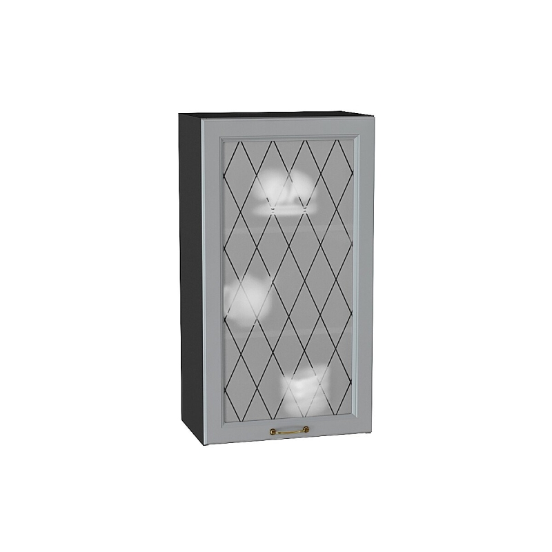 Шкаф верхний с 1-ой остекленной дверцей Ницца