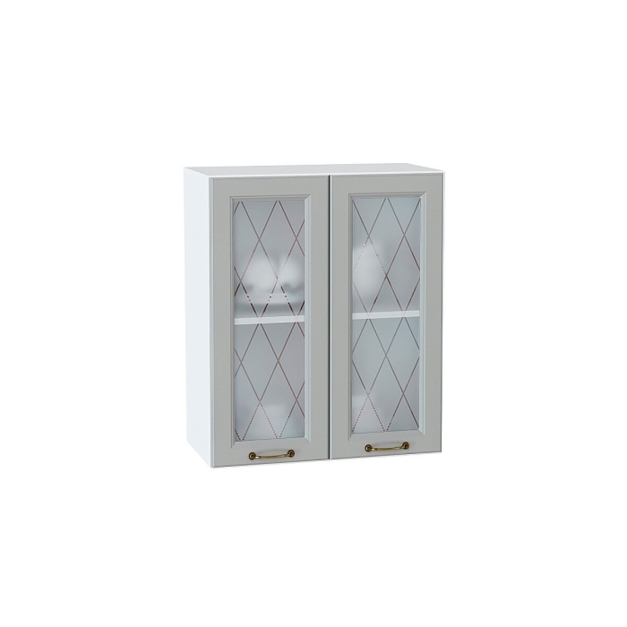 Шкаф верхний с 2-мя остекленными дверцами Ницца