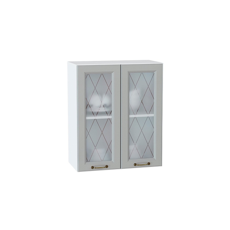 Шкаф верхний с 2-мя остекленными дверцами Ницца