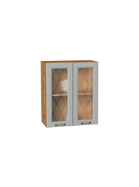 Шкаф верхний с 2-мя остекленными дверцами Ницца