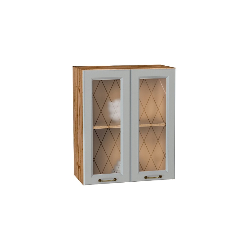 Шкаф верхний с 2-мя остекленными дверцами Ницца