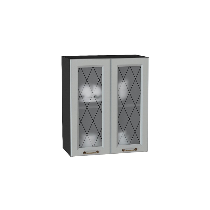 Шкаф верхний с 2-мя остекленными дверцами Ницца