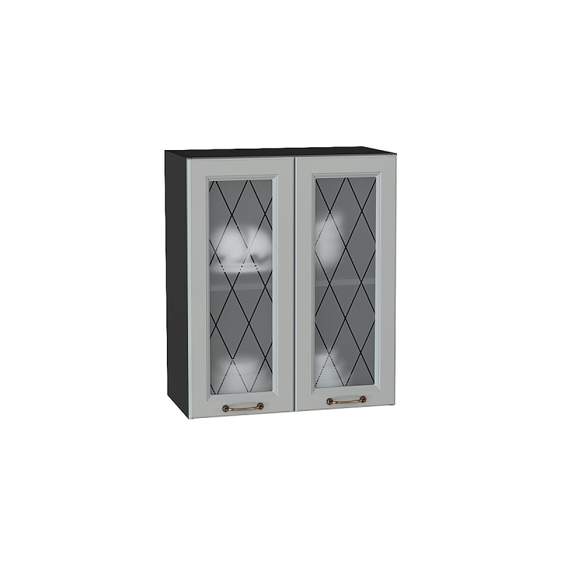 Шкаф верхний с 2-мя остекленными дверцами Ницца