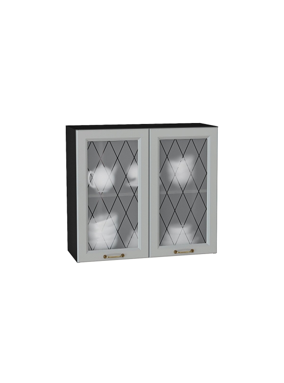 Шкаф верхний с 2-мя остекленными дверцами Ницца