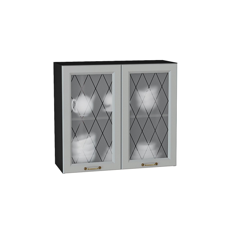 Шкаф верхний с 2-мя остекленными дверцами Ницца