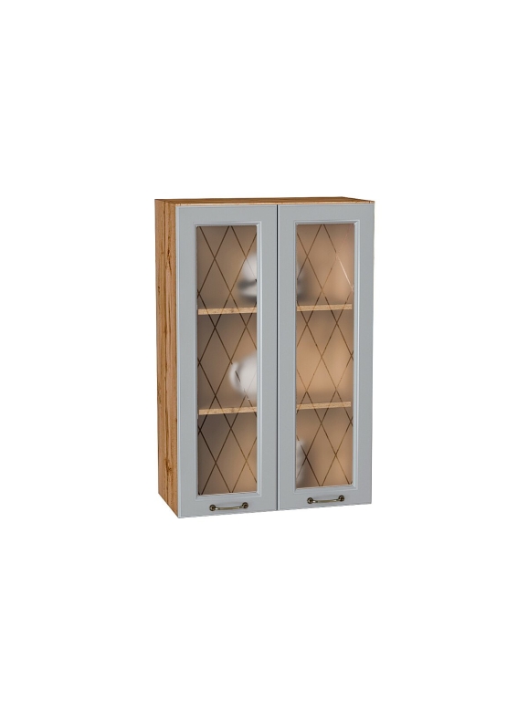 Шкаф верхний с 2-мя остекленными дверцами Ницца