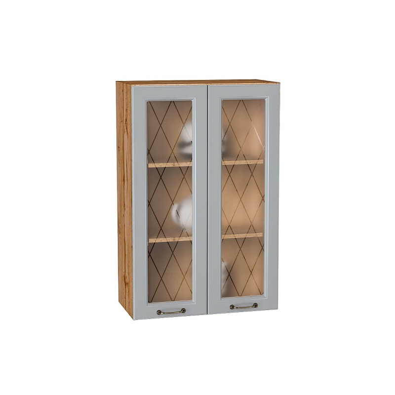 Шкаф верхний с 2-мя остекленными дверцами Ницца