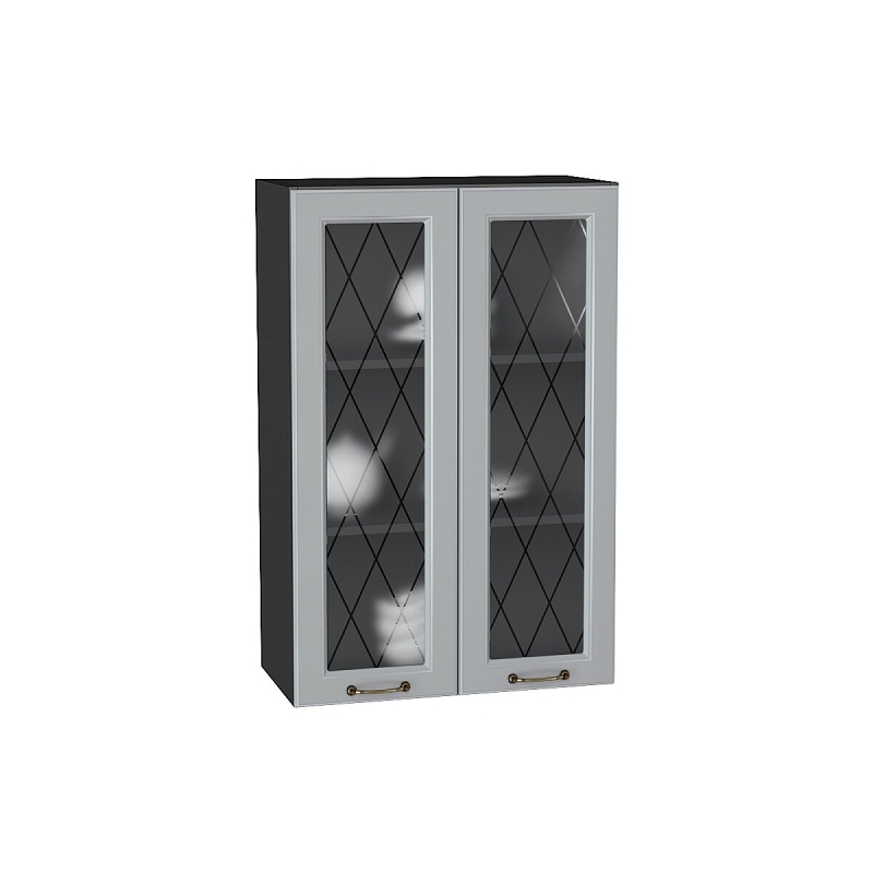 Шкаф верхний с 2-мя остекленными дверцами Ницца