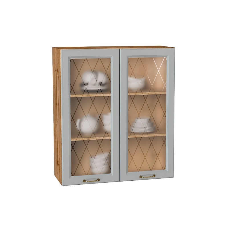 Шкаф верхний с 2-мя остекленными дверцами Ницца