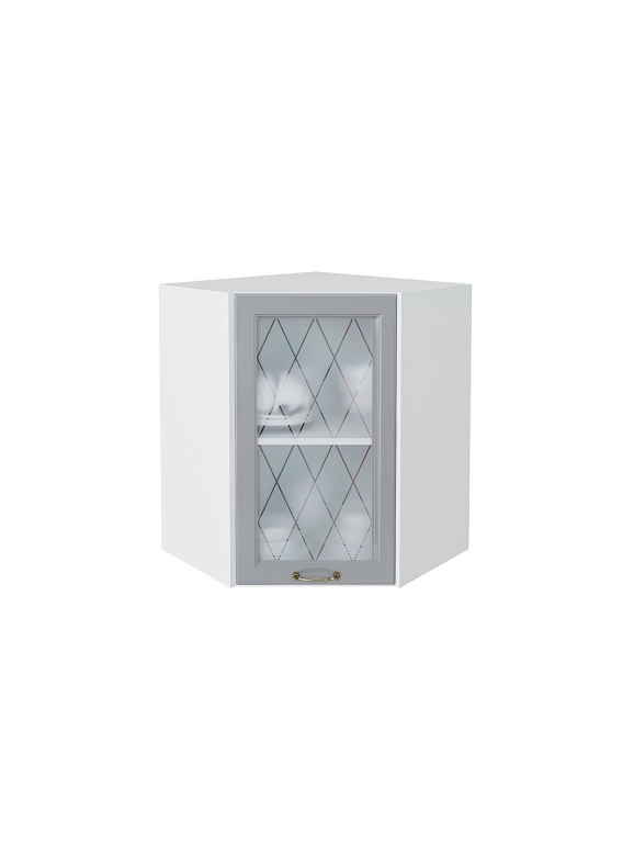 Шкаф верхний угловой остекленный Ницца