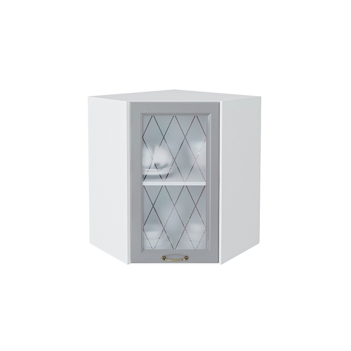 Шкаф верхний угловой остекленный Ницца