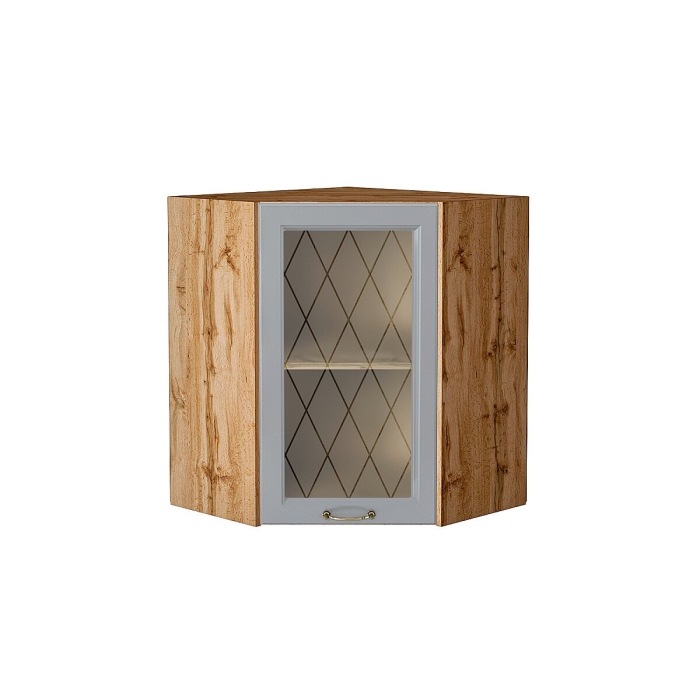 Шкаф верхний угловой остекленный Ницца