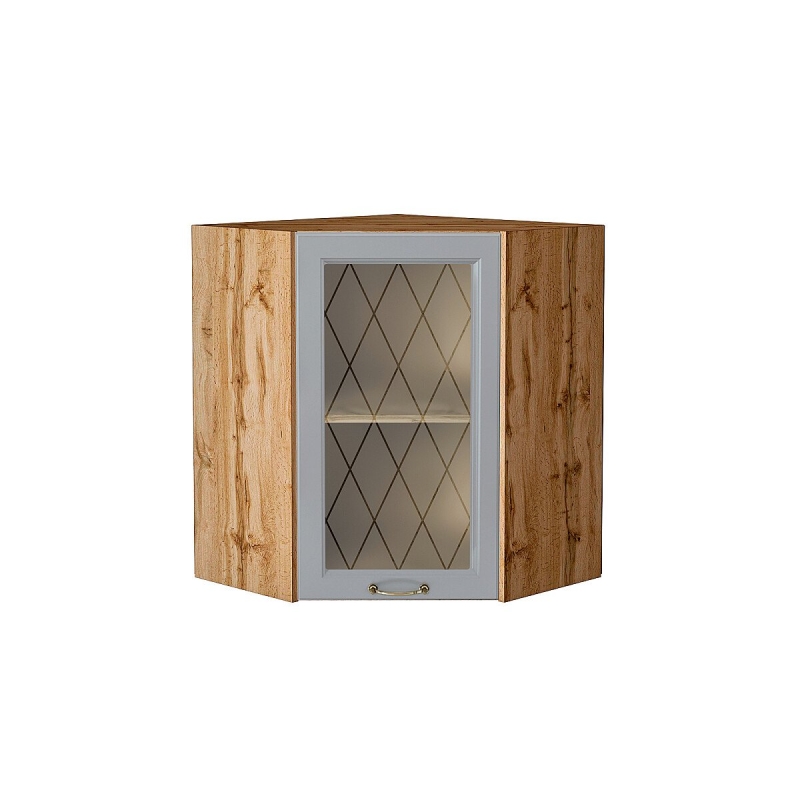 Шкаф верхний угловой остекленный Ницца