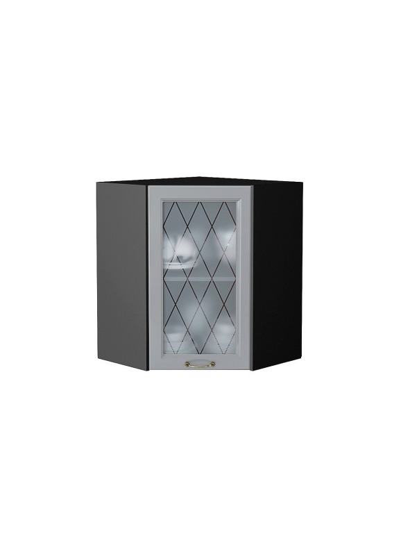 Шкаф верхний угловой остекленный Ницца