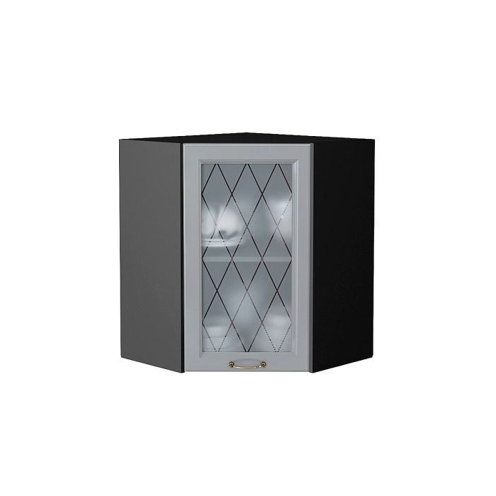 Шкаф верхний угловой остекленный Ницца