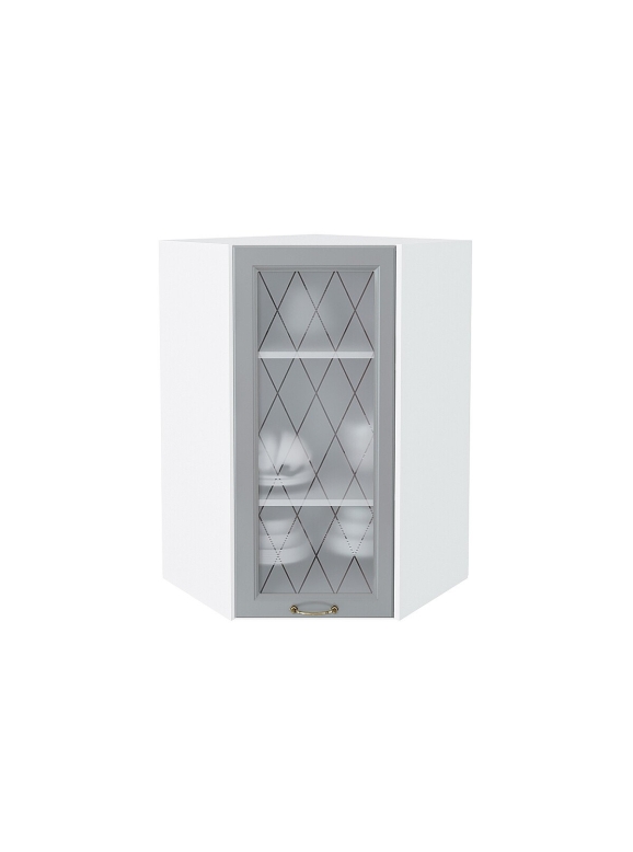 Шкаф верхний угловой остекленный Ницца