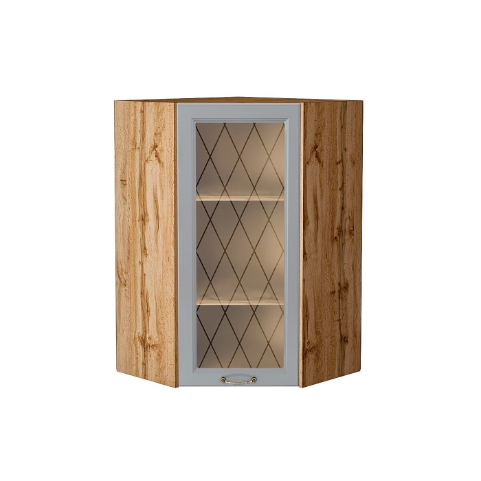 Шкаф верхний угловой остекленный Ницца