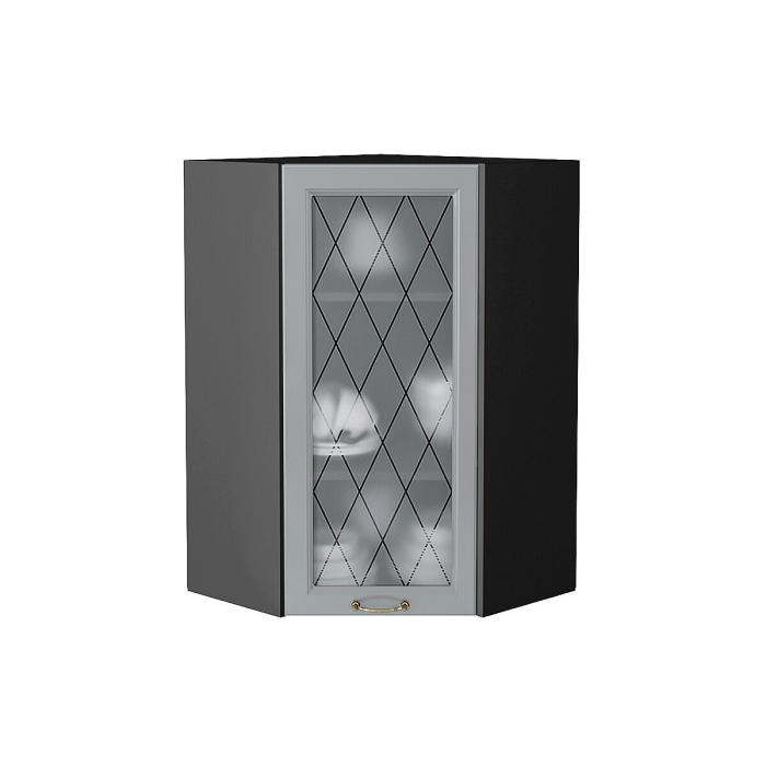 Шкаф верхний угловой остекленный Ницца