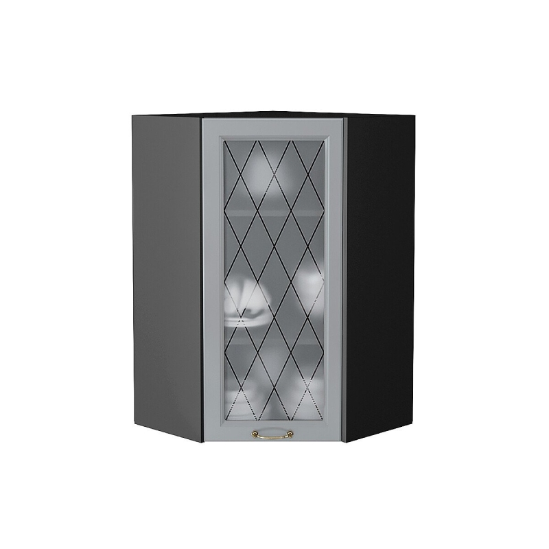 Шкаф верхний угловой остекленный Ницца