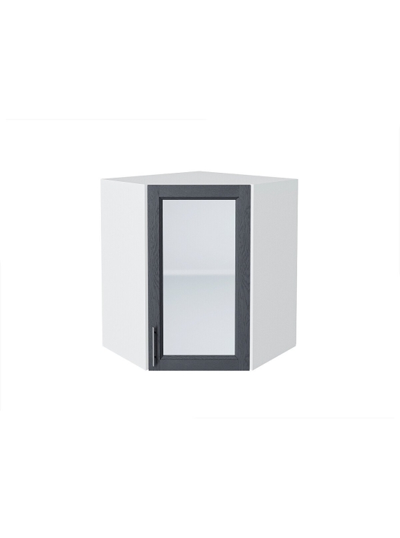 Шкаф верхний угловой остекленный Сканди