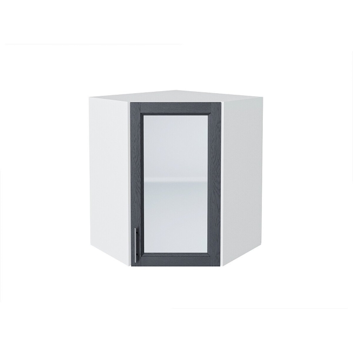 Шкаф верхний угловой остекленный Сканди