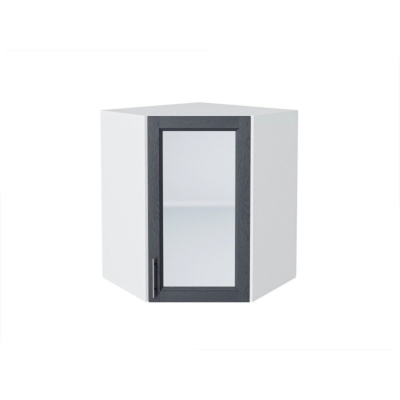 Шкаф верхний угловой остекленный Сканди