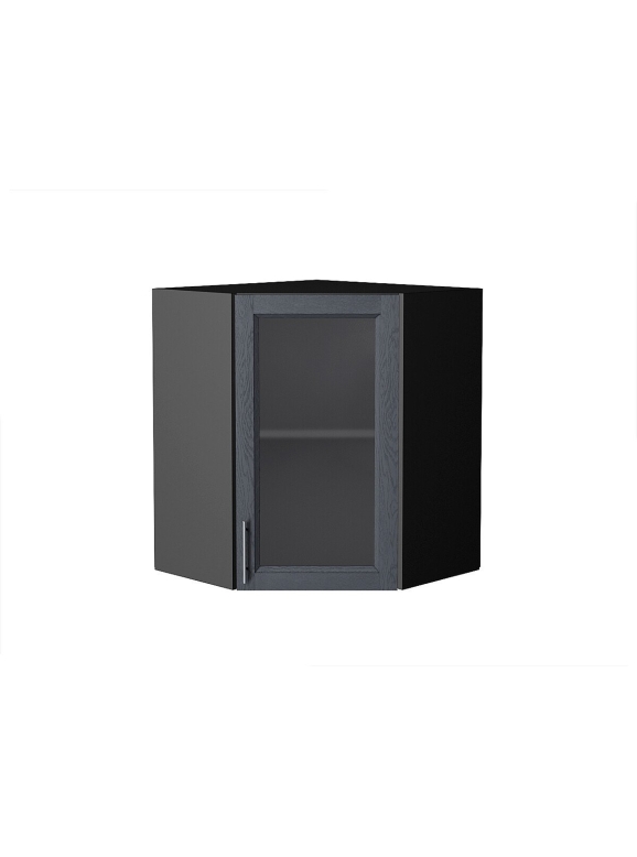 Шкаф верхний угловой остекленный Сканди