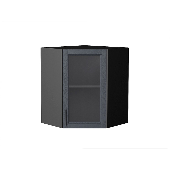 Шкаф верхний угловой остекленный Сканди