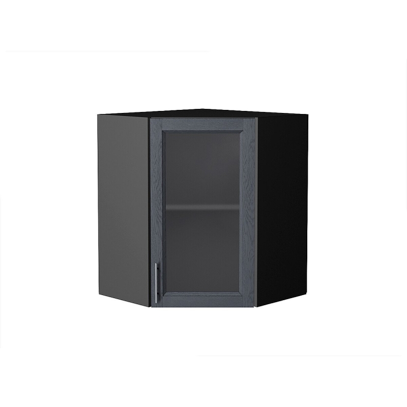 Шкаф верхний угловой остекленный Сканди