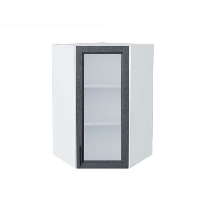 Шкаф верхний угловой остекленный Сканди