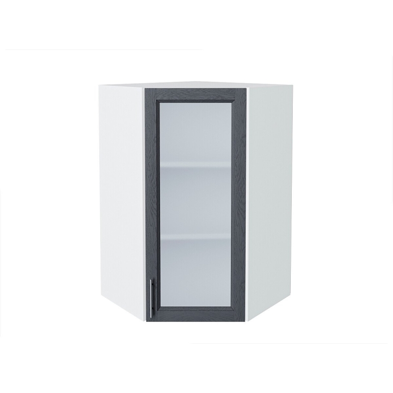 Шкаф верхний угловой остекленный Сканди