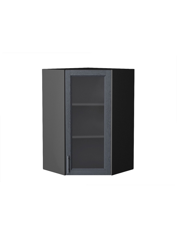 Шкаф верхний угловой остекленный Сканди