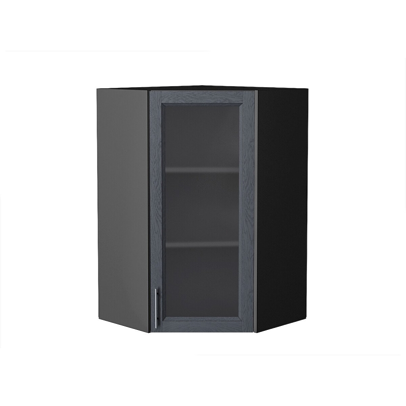 Шкаф верхний угловой остекленный Сканди