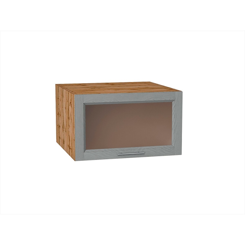 Шкаф верхний горизонтальный остекленный глубокий Сканди