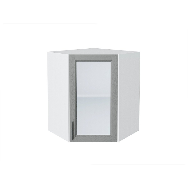 Шкаф верхний угловой остекленный Сканди