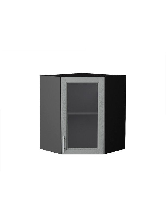 Шкаф верхний угловой остекленный Сканди