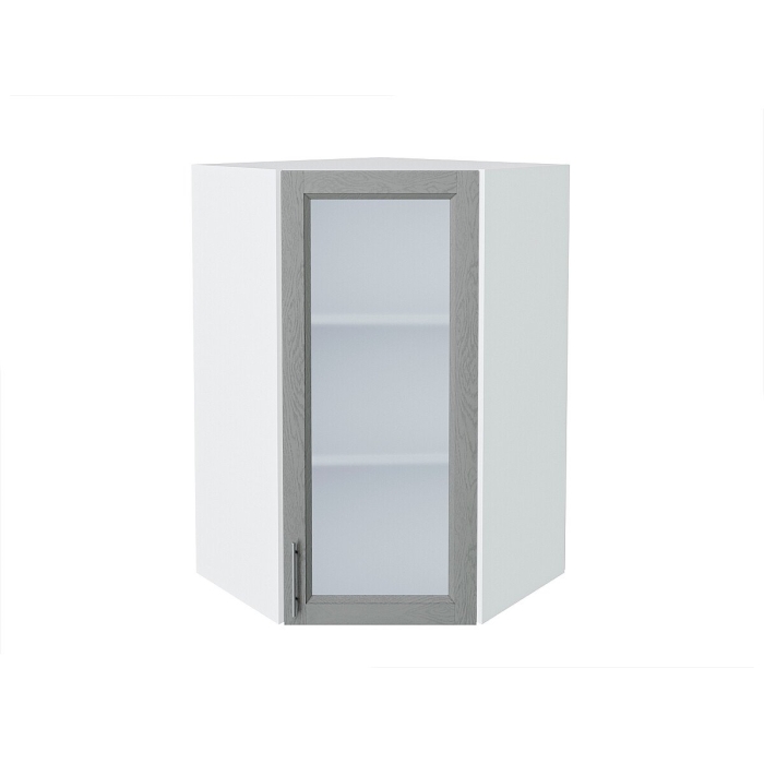 Шкаф верхний угловой остекленный Сканди