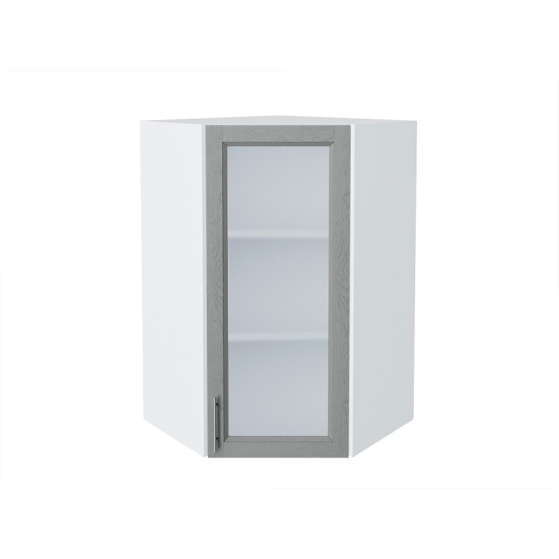 Шкаф верхний угловой остекленный Сканди