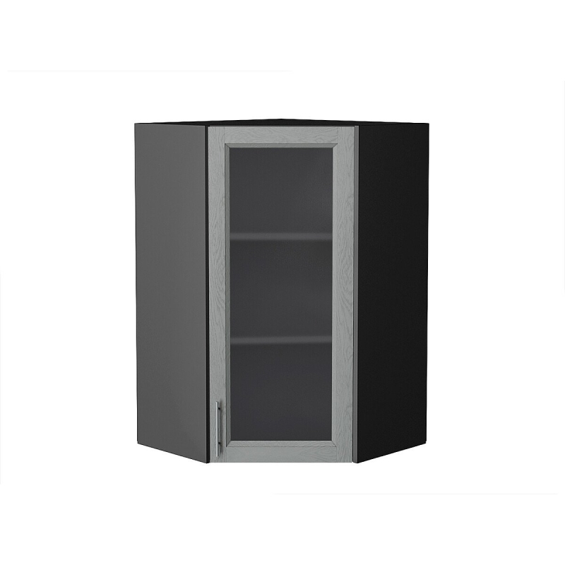 Шкаф верхний угловой остекленный Сканди