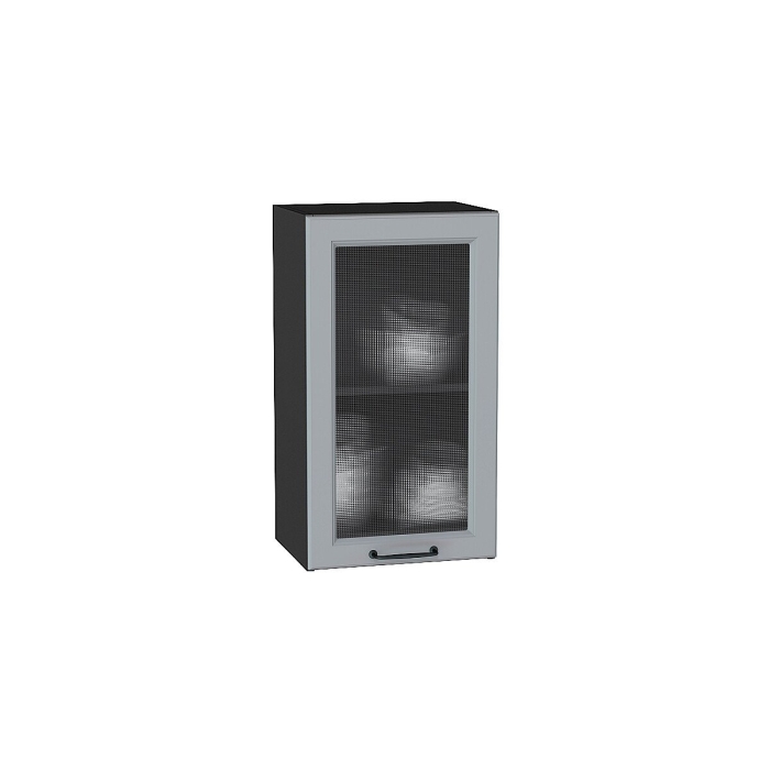 Шкаф верхний с 1-ой остекленной дверцей Ницца