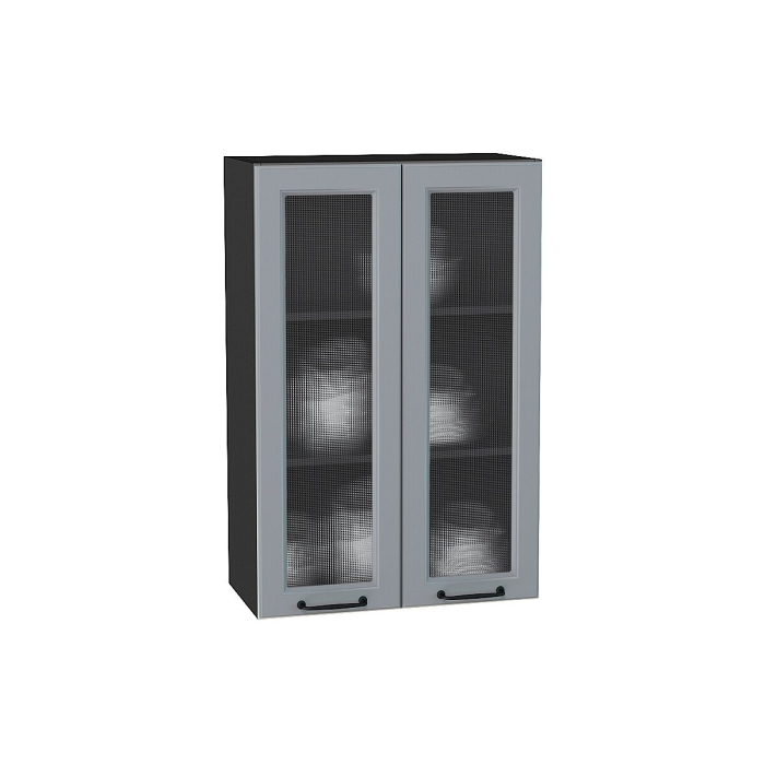 Шкаф верхний с 2-мя остекленными дверцами Ницца