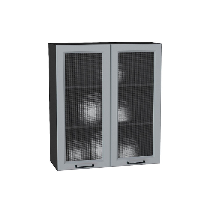 Шкаф верхний с 2-мя остекленными дверцами Ницца