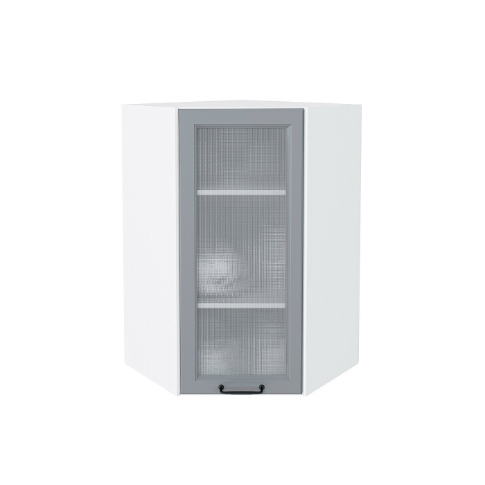 Шкаф верхний угловой остекленный Ницца