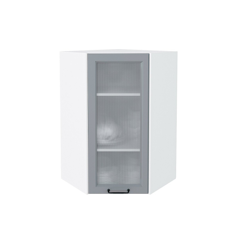 Шкаф верхний угловой остекленный Ницца