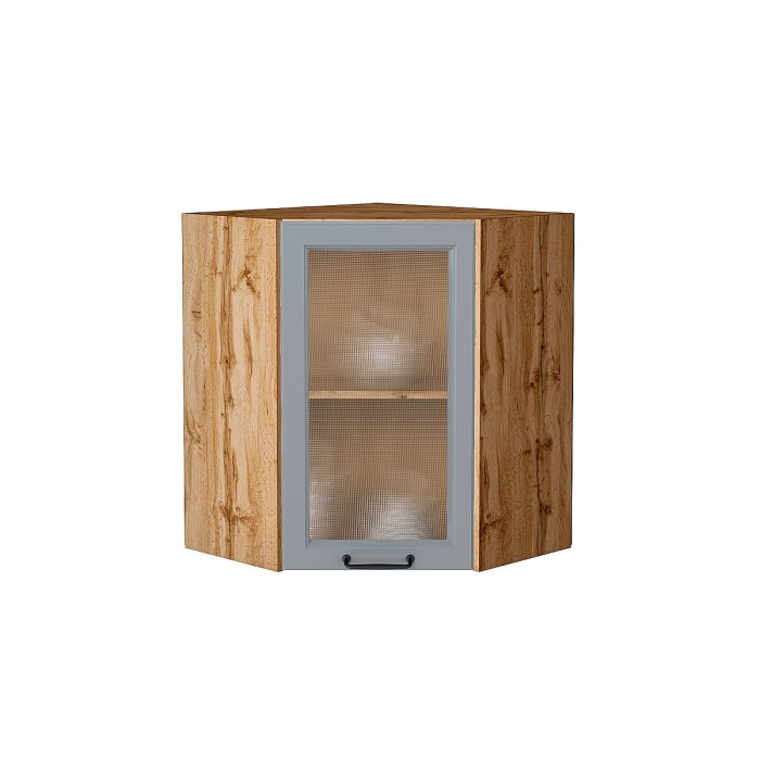 Шкаф верхний угловой остекленный Ницца