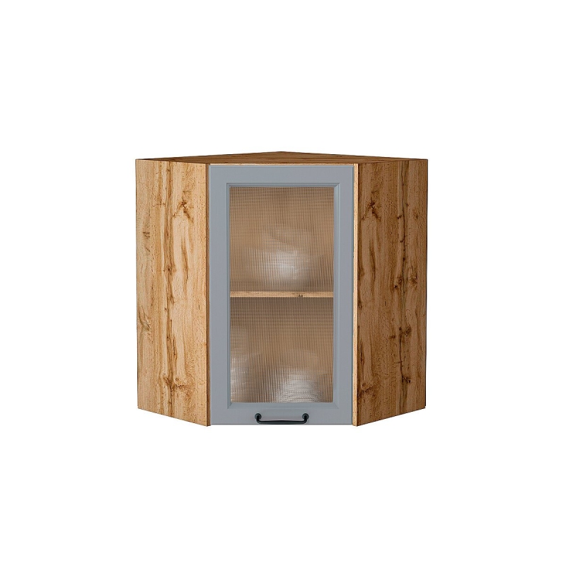 Шкаф верхний угловой остекленный Ницца